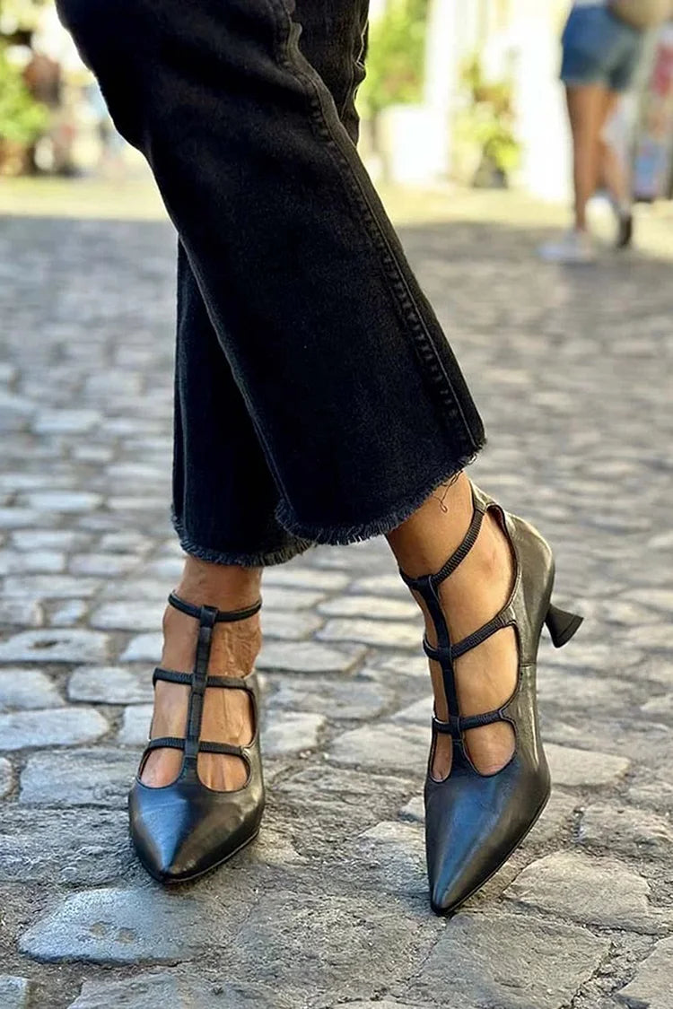 ELEGANTES ZAPATOS DE TACÓN CON TIRAS