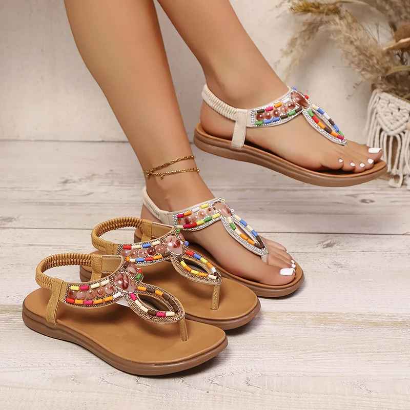 AURÉLIA™ | SANDALIAS BOHO DE CUENTAS