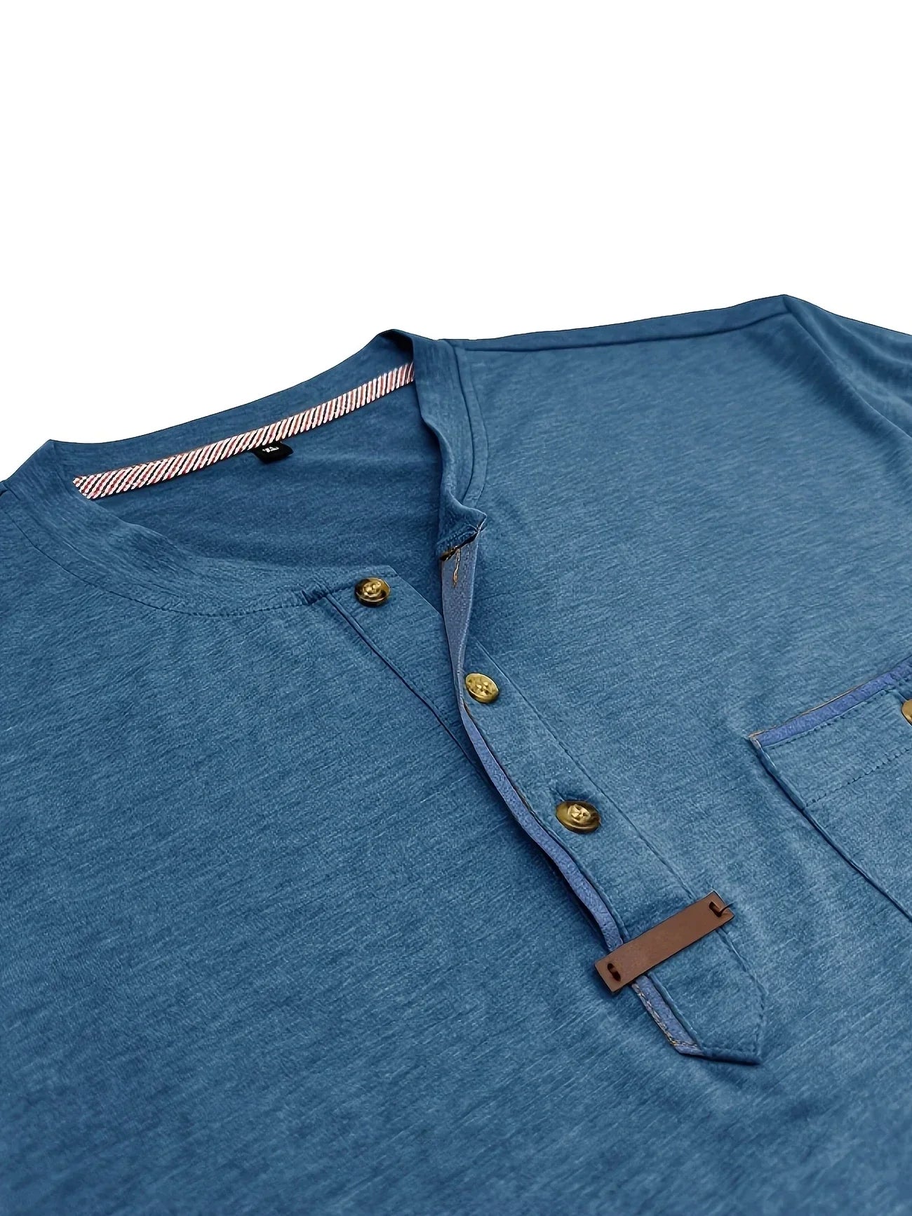 Slade | Camisa clásica de cuello redondo con bolsillo