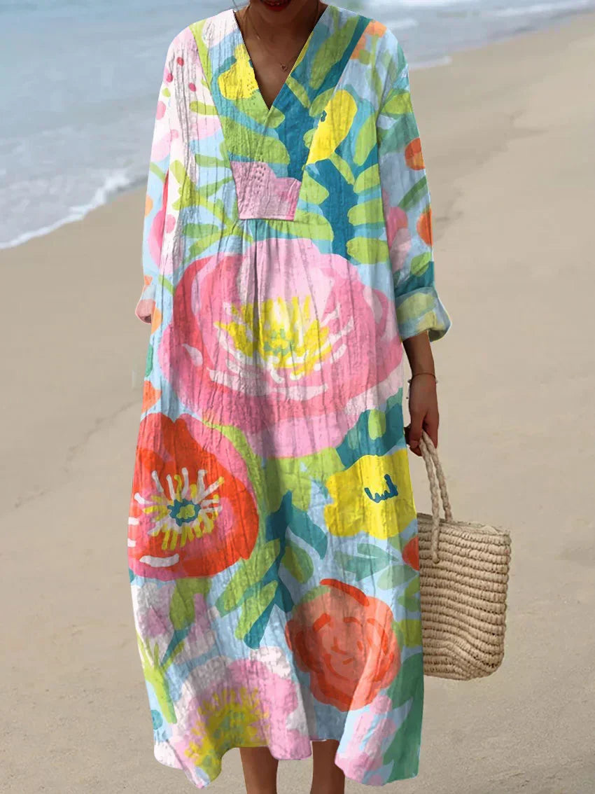 Dina - Vestido de algodón inspirado en artistas