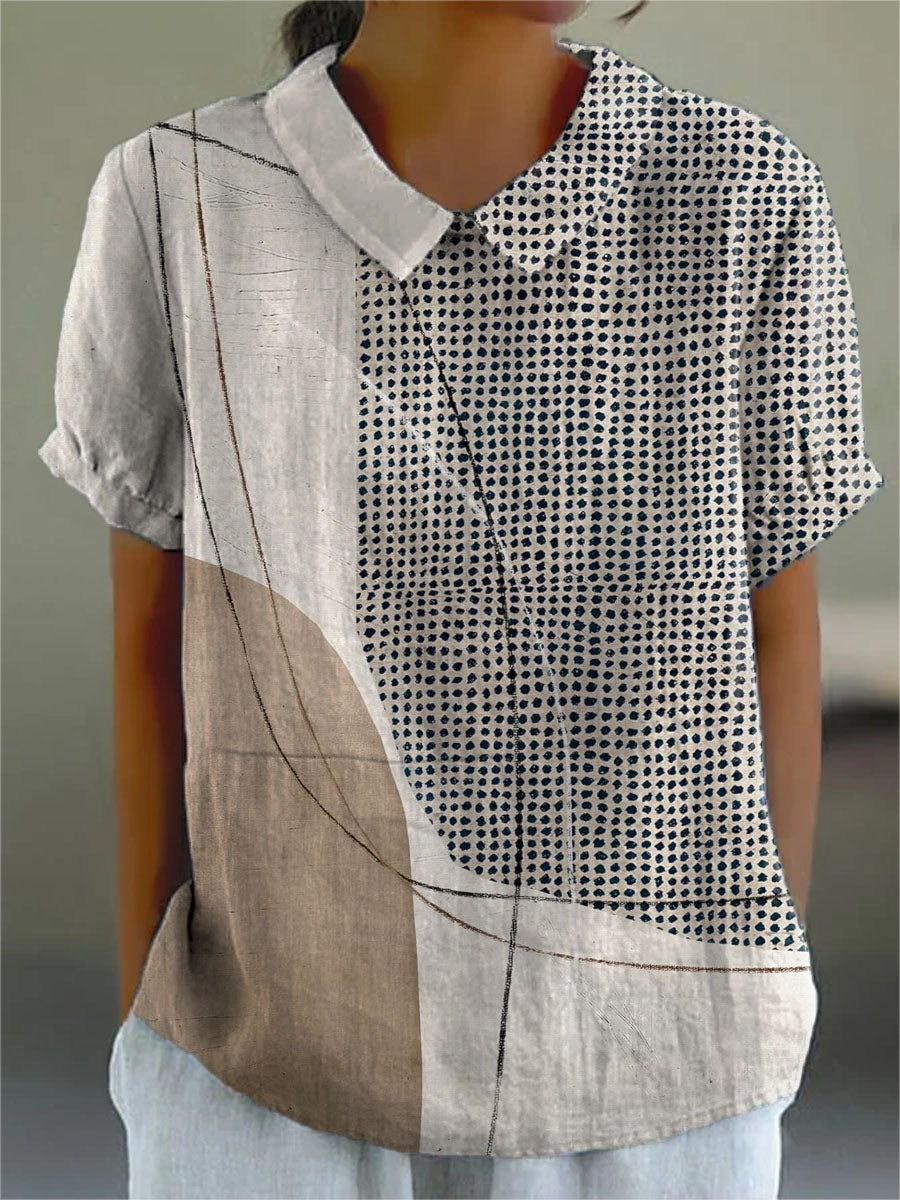 Lana | Camisa con puntos y líneas abstractos