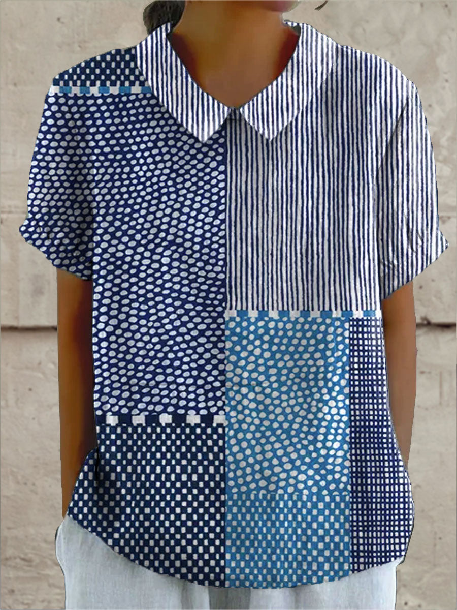 Ella | Camisa con estampado de patchwork