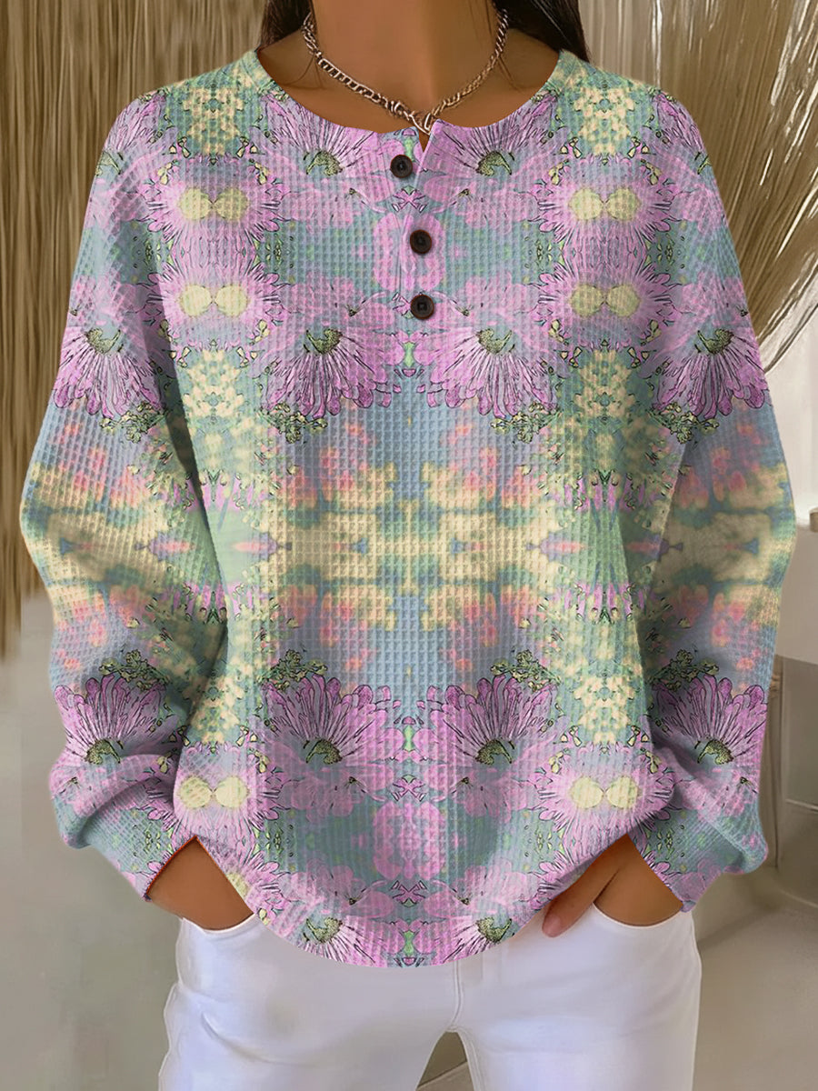 ALMA | Suéter con estampado floral étnico