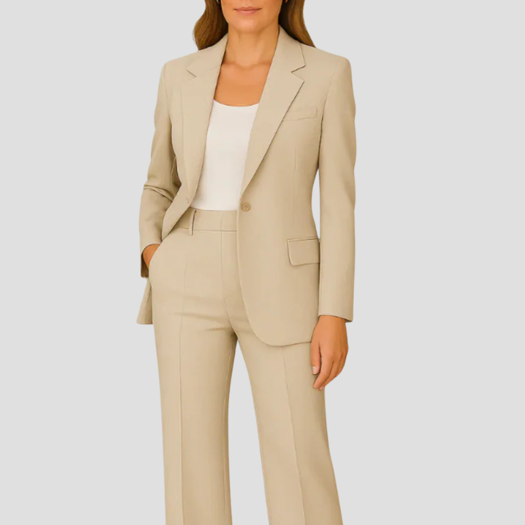 Evelyn | Women’s Tailored Suit Set with Long Blazer