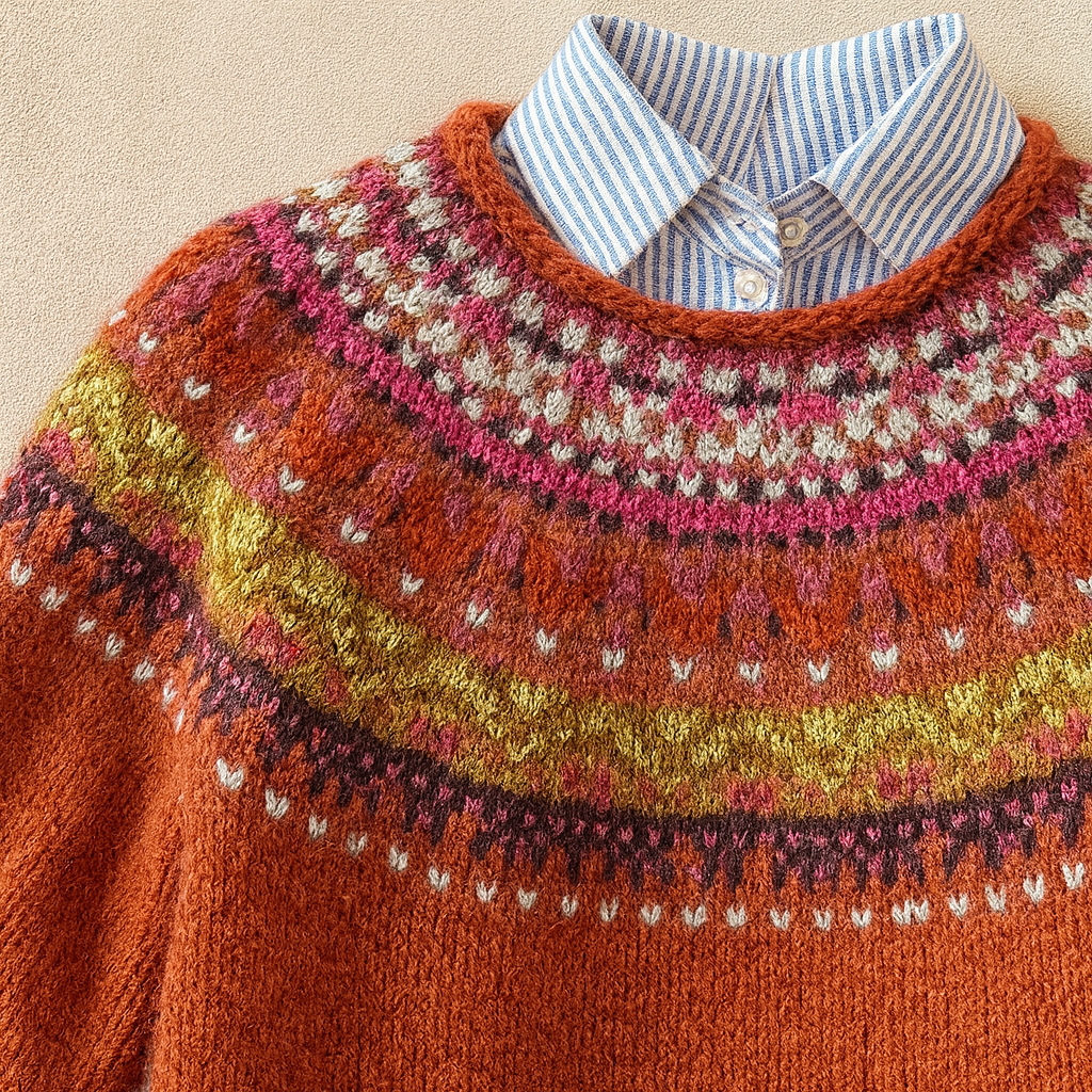Simona™ | Suéter de punto vintage chic