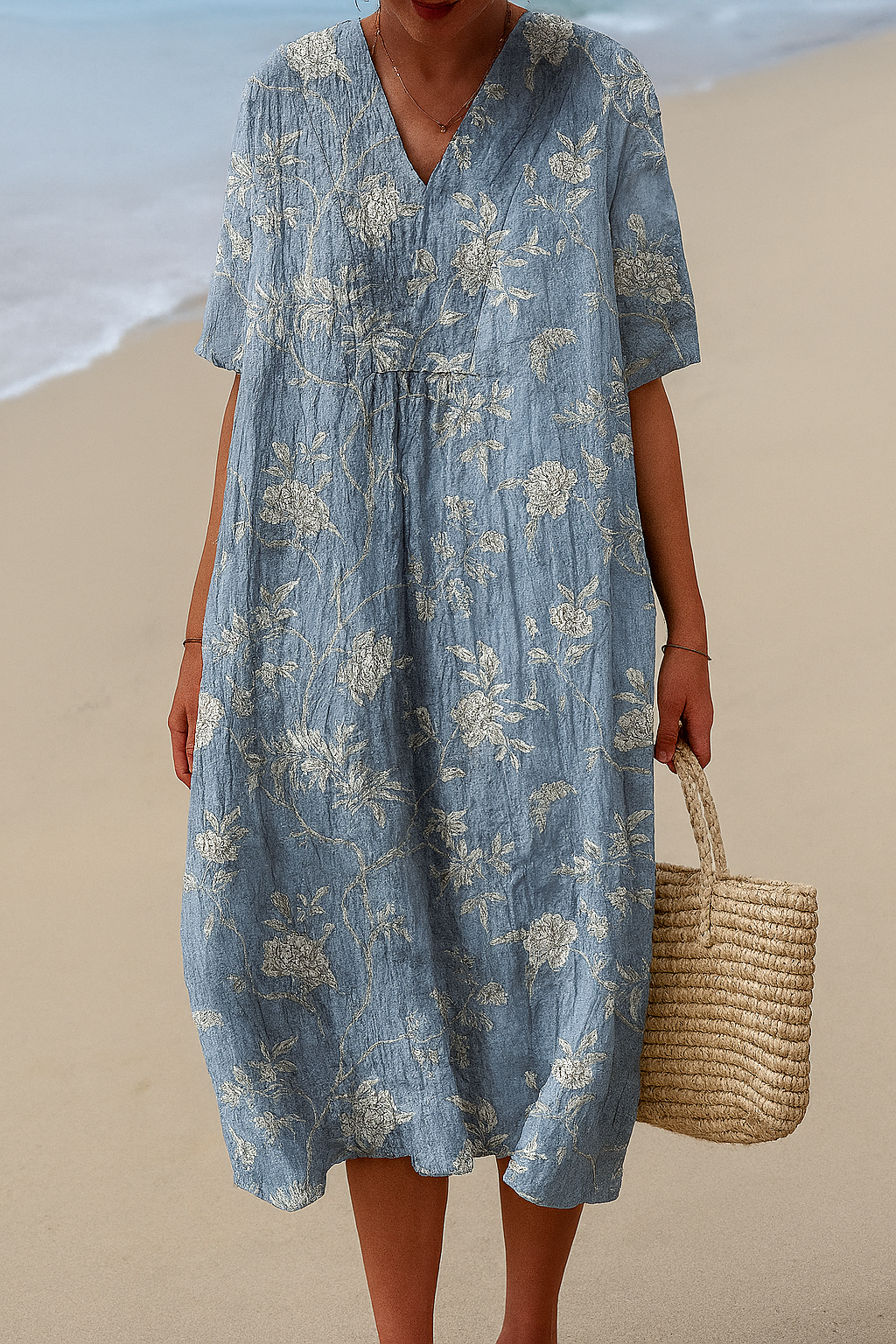 Jacqueline - Vestido de algodón inspirado en artistas
