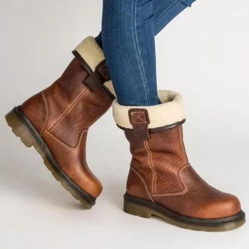 Jacklyn | Botas de invierno de cuero elegantes para mujer