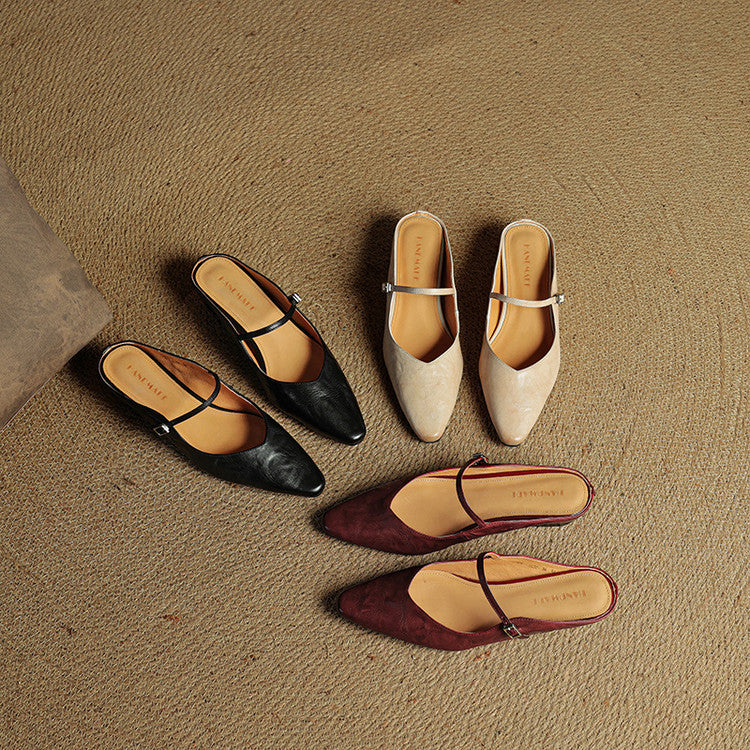 Genuine Leather Mules