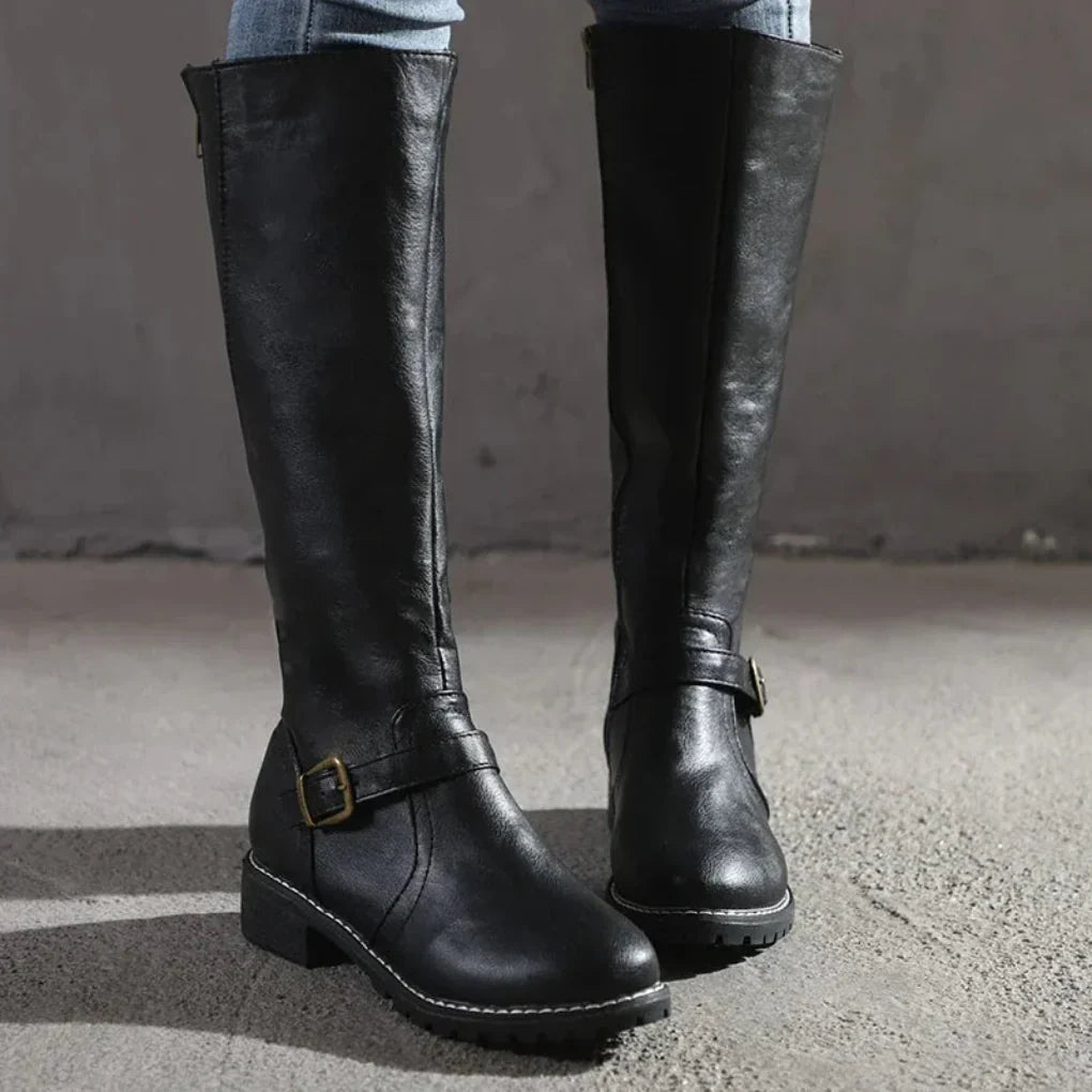Brooklyn | Botas hasta la rodilla con hebilla para mujer