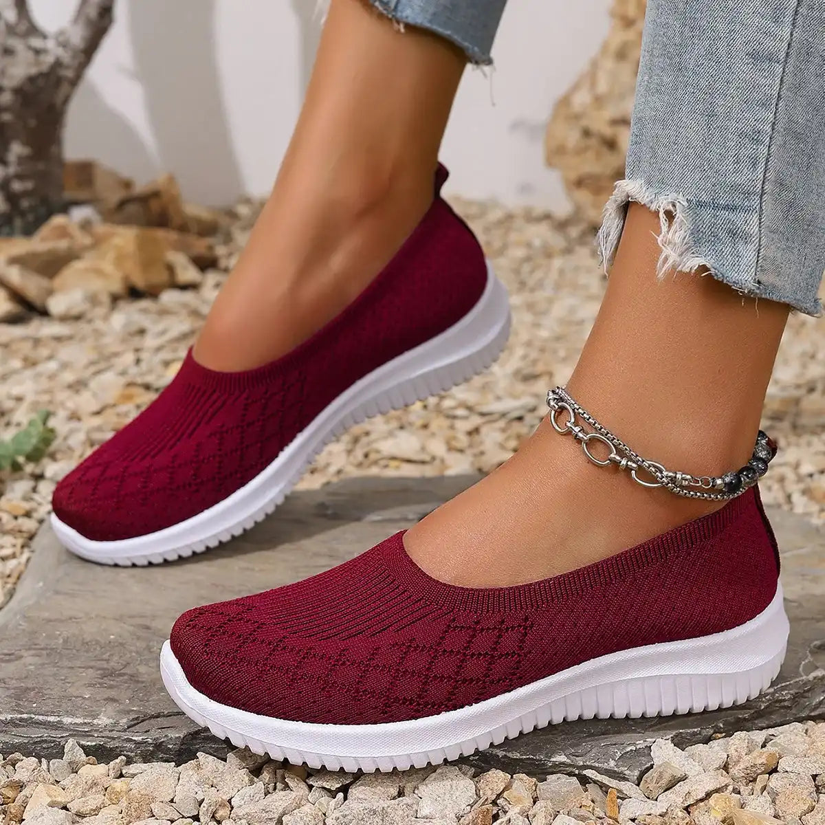 SOFINA | Zapatillas antideslizantes transpirables sin cordones