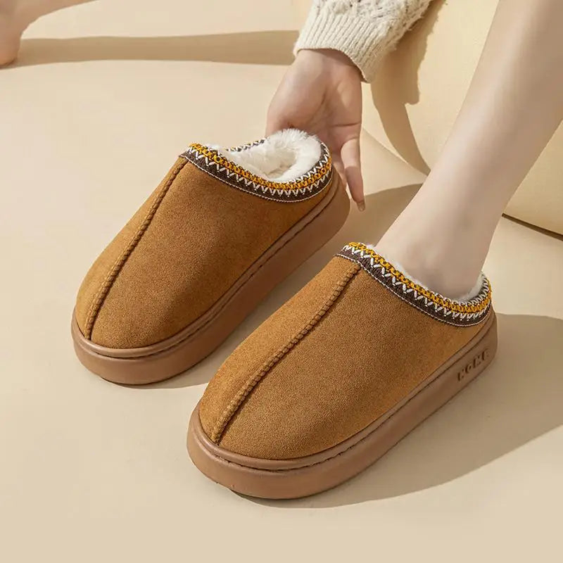 Women’s Plush Fur Slip-On Slippers