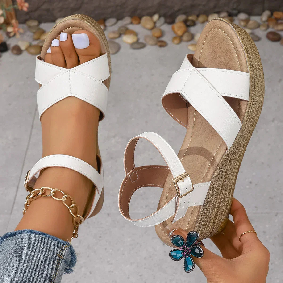 Daphnie™ - Elegantes sandalias de cuña