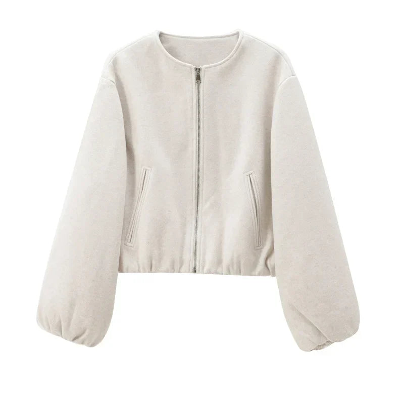 Gabrielle | Chaqueta corta informal con cremallera para mujer