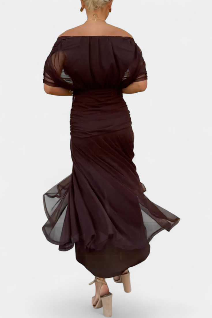 Cecilia | Vestido largo de gasa