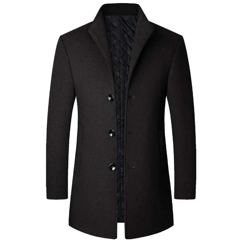 Mason | Abrigo largo sofisticado con botones para hombre