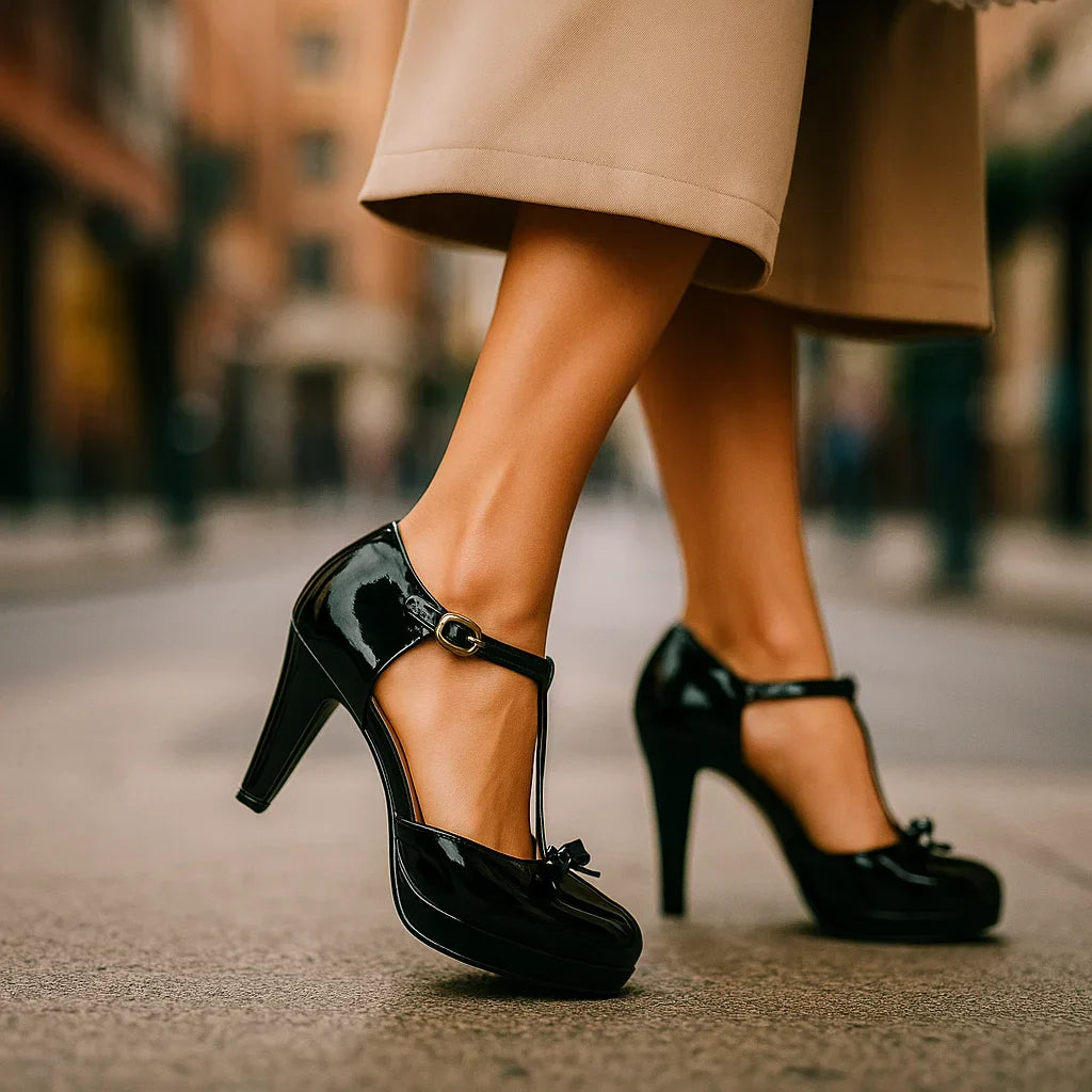 TACONES BELLA CON MOÑO
