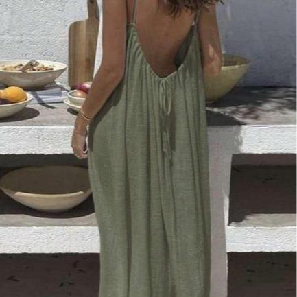 M&D™ - Women's Solid Color Cami Lounge Dress