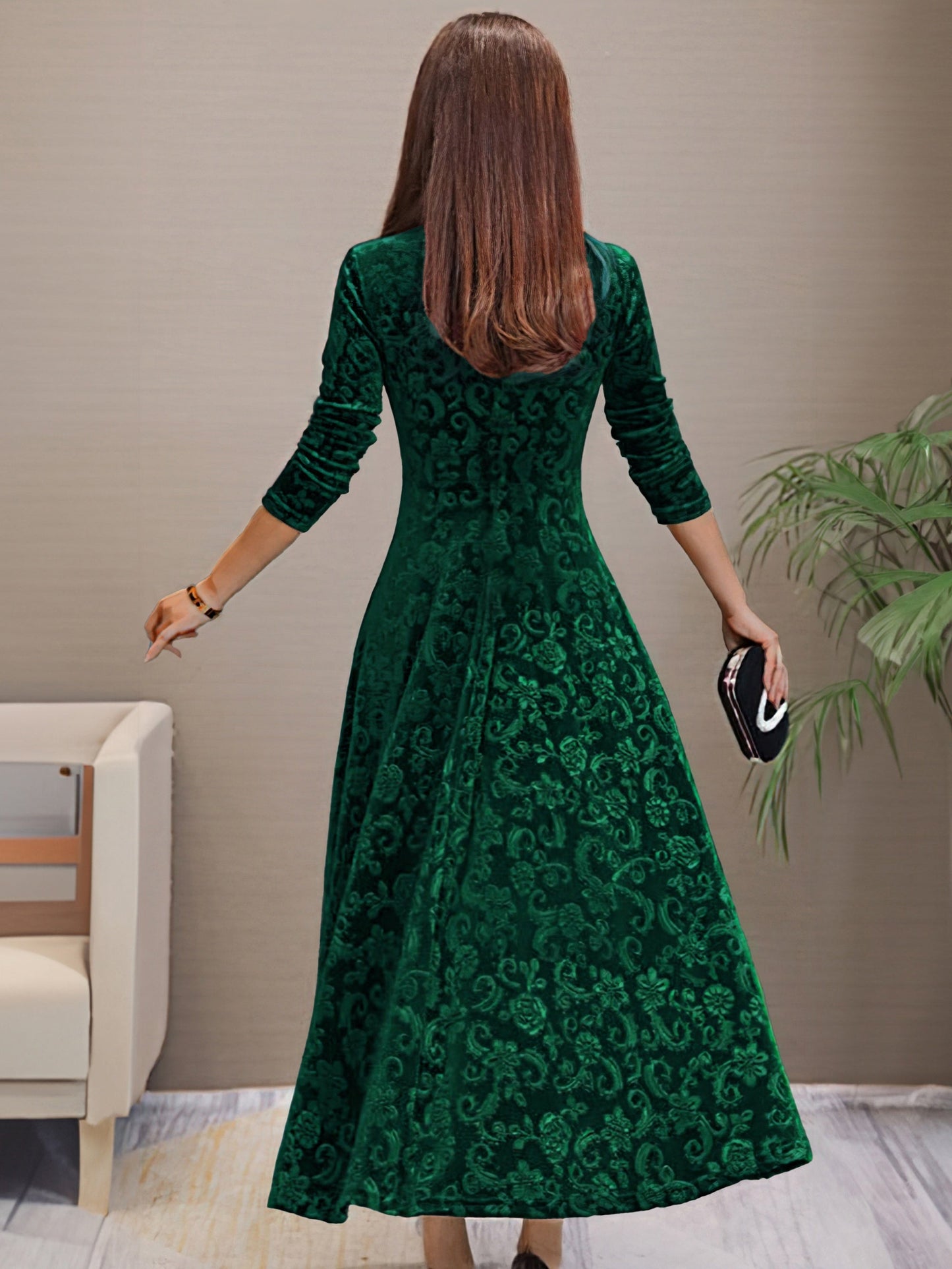 Denise | Vestido elegante de terciopelo