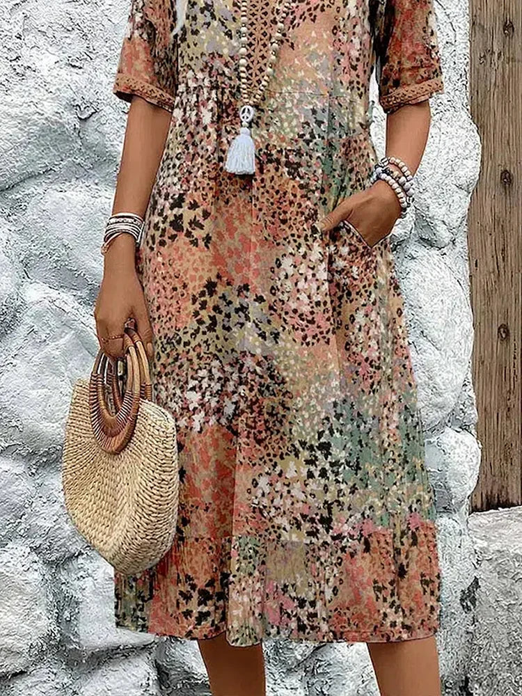 Vestido midi vibrante Maya™