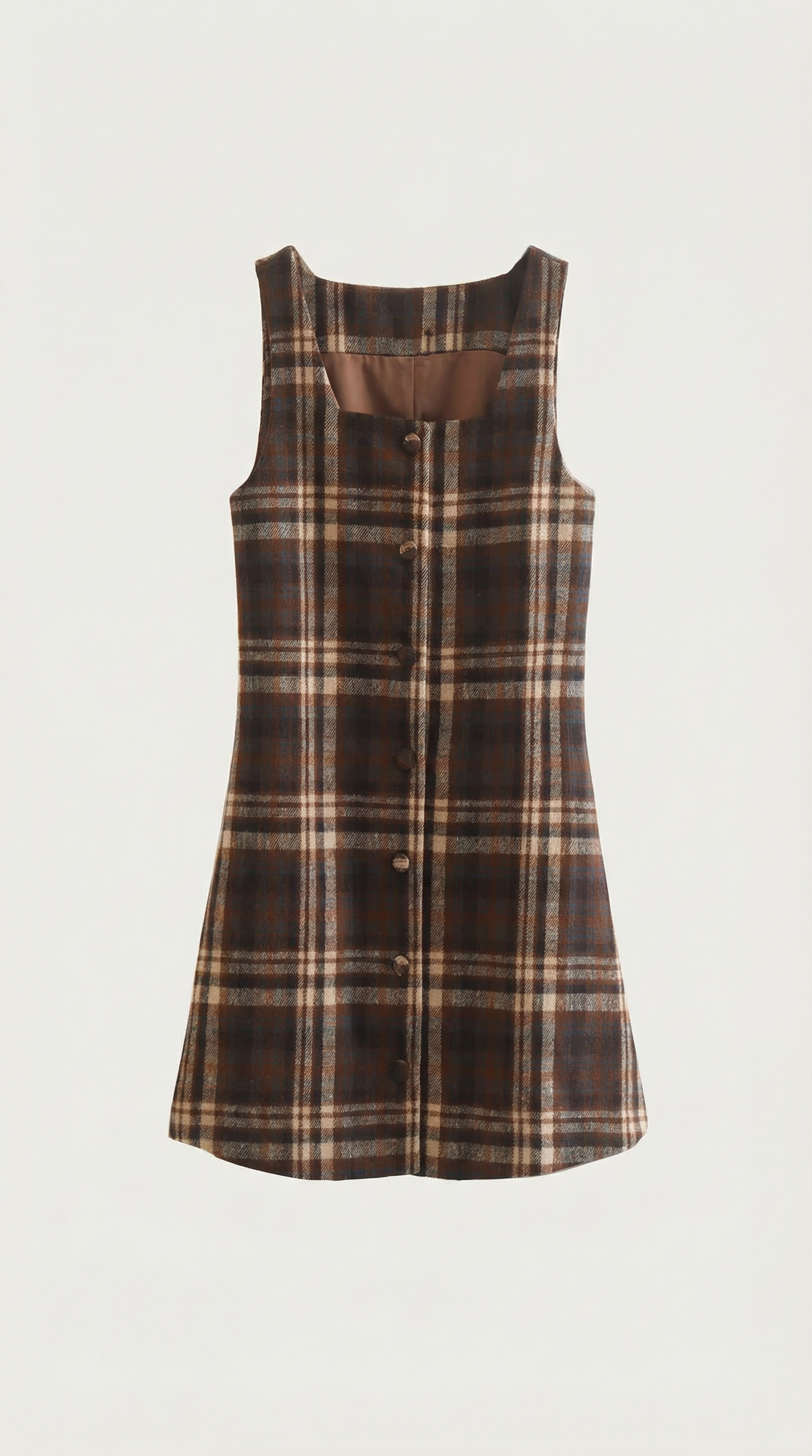 Minivestido A-line a cuadros Annette