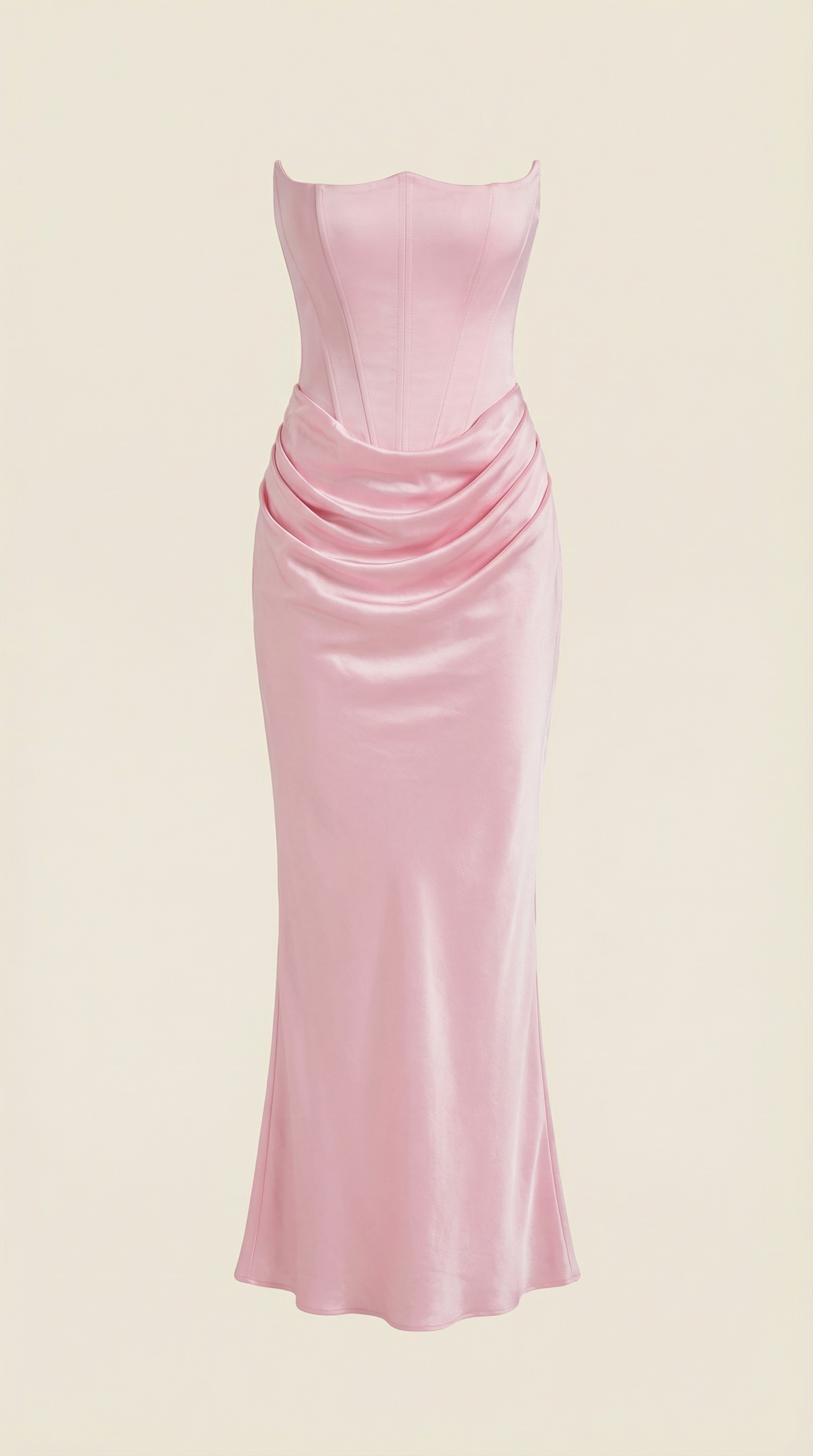 Vestido largo tipo corsé Fiorella