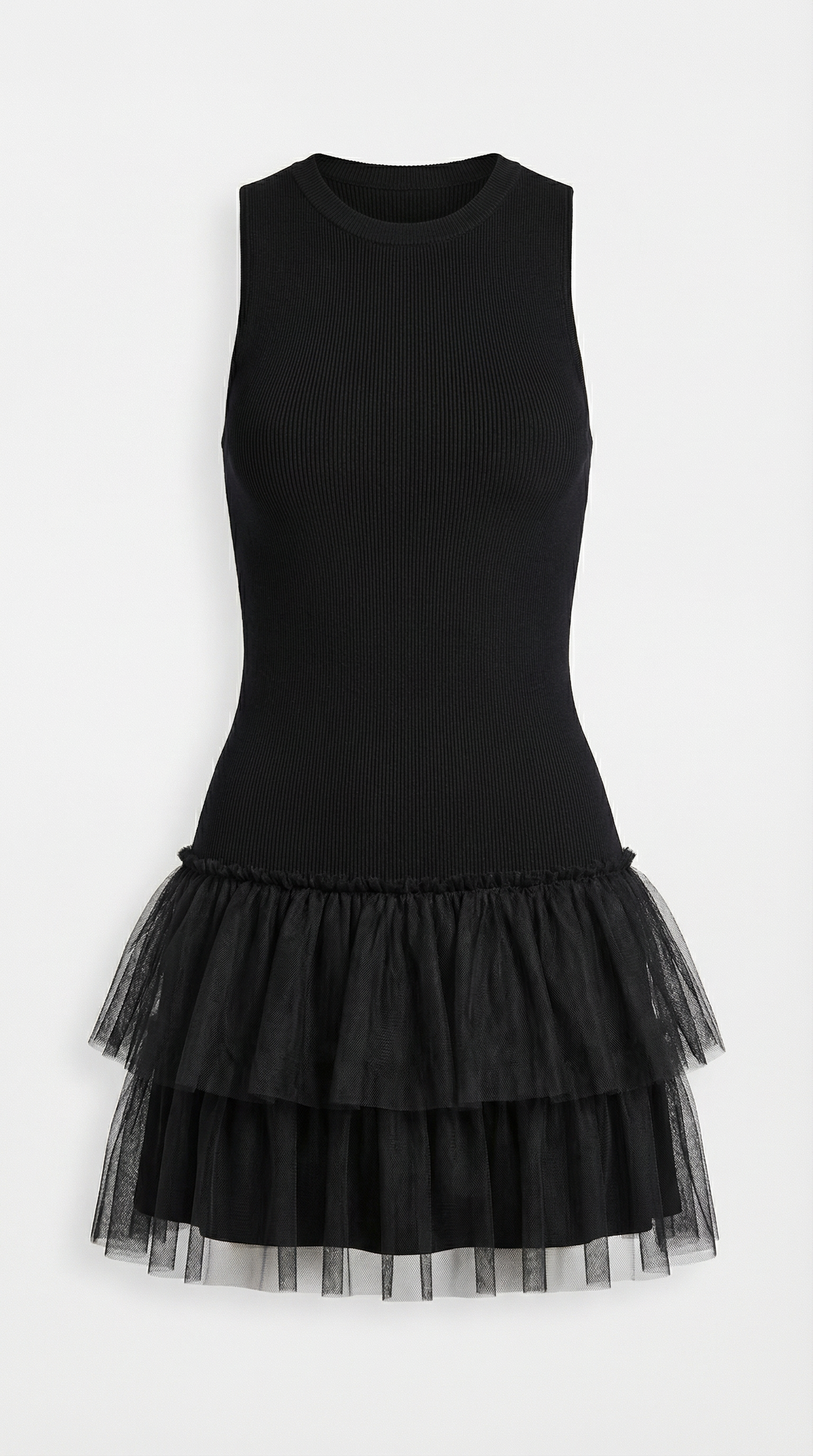 Minivestido de tul de cuello alto Nadia