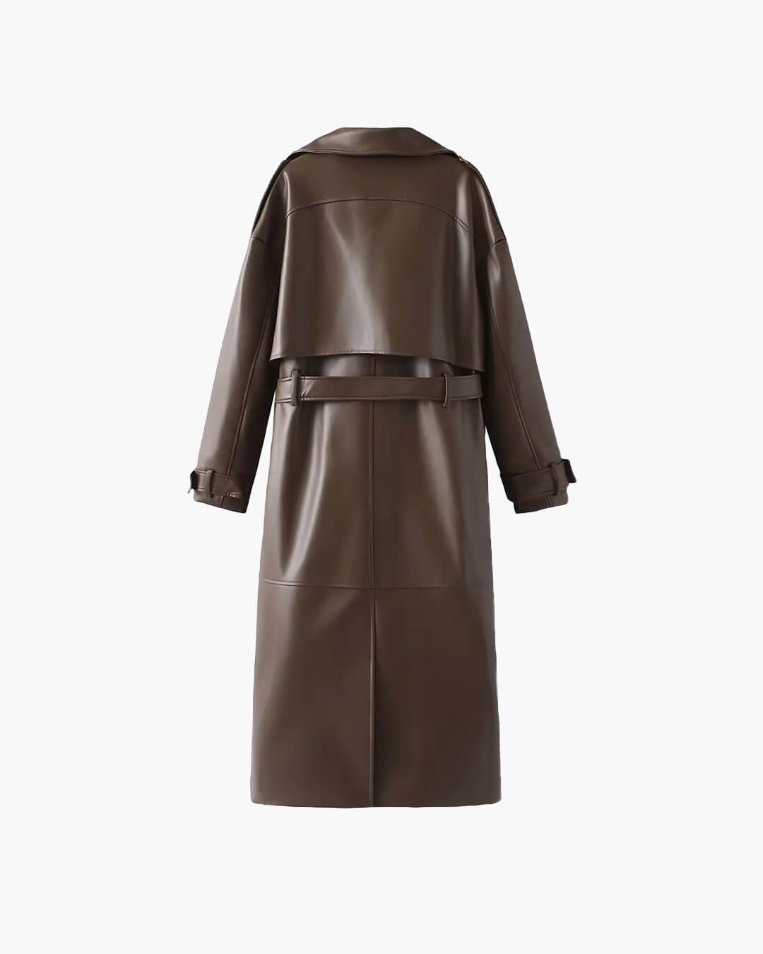 Ava | Gabardina larga de cuero de invierno para mujer