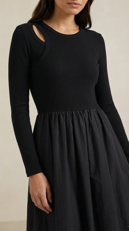 Vestido midi de algodón Melissa