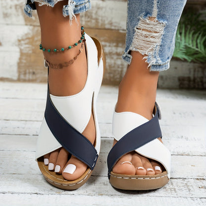 Sandalias de plataforma con cuña para mujer