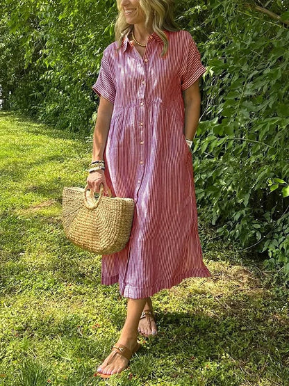 Celira – Camisa a Rayas con Botones