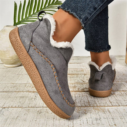 Chloe | Botas de invierno tipo mocasín sin cordones para mujer