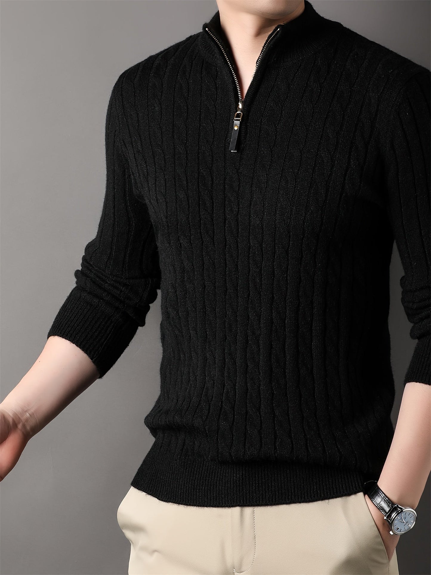 Jayden | Men Ribbed Pattern Warm Winter Sweater