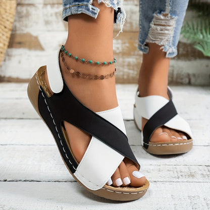 Sandalias de plataforma con cuña para mujer