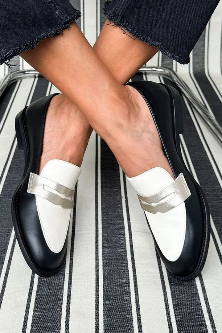 MONOCHROME CLASSIC REAL LEATHER LOAFERS