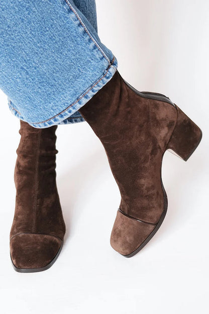 Victoria | Botas de tacón con puntera cuadrada