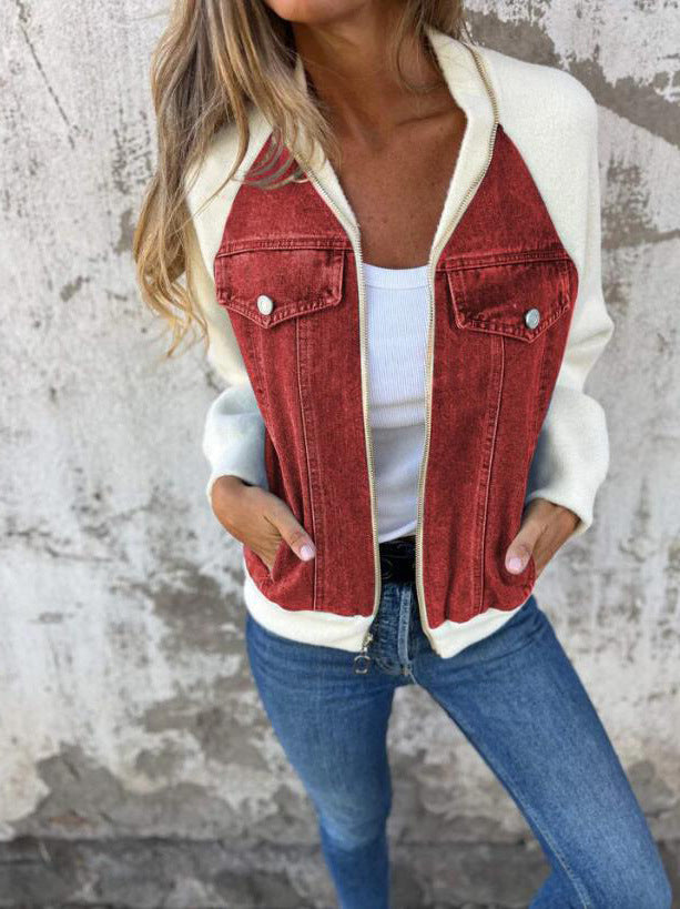 Everyday Zip-Up Jacket with V-Neck Style