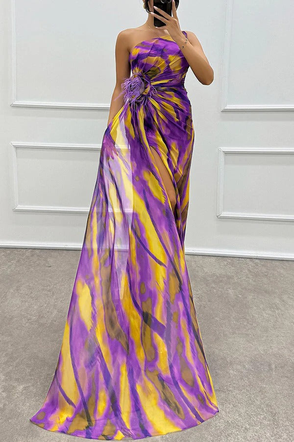 Lorna | Vibrante vestido drapeado