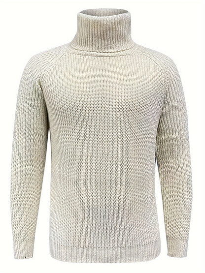 Jacob | Men Solid Ribbed Turtleneck Sweater