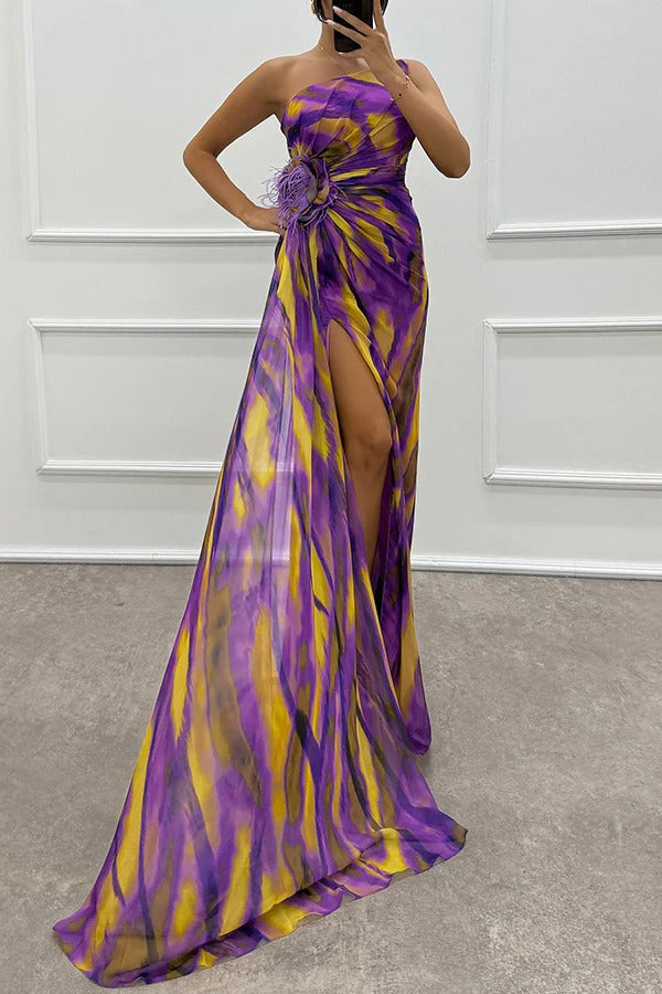 Lorna | Vibrante vestido drapeado