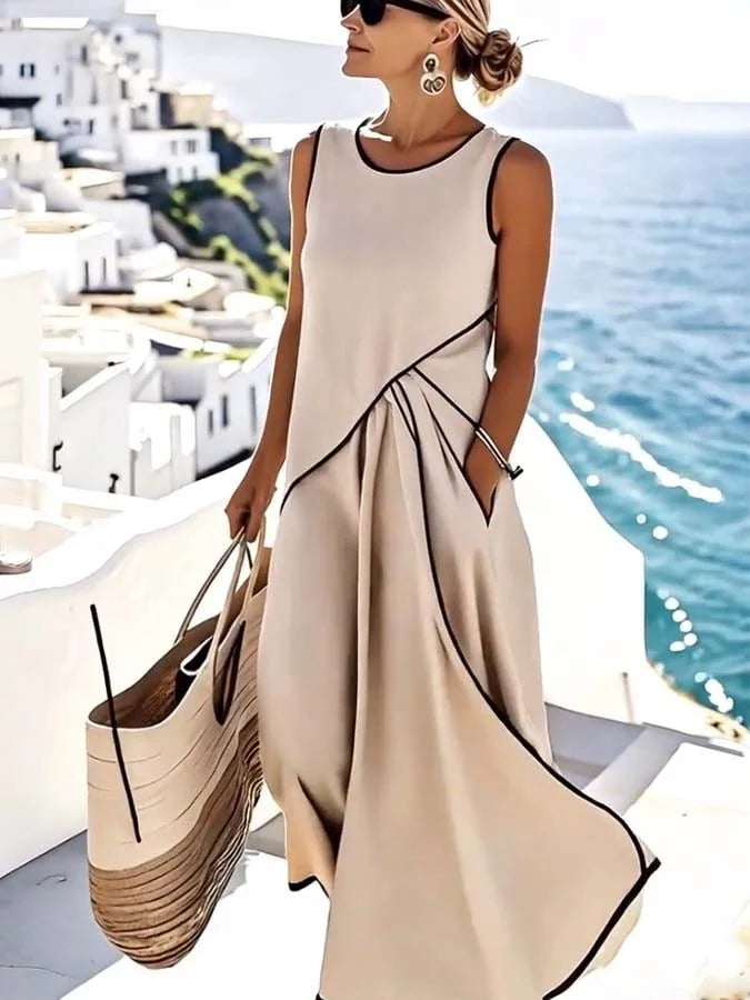 Daphne™ | Sleeveless dress with an elegant airy line