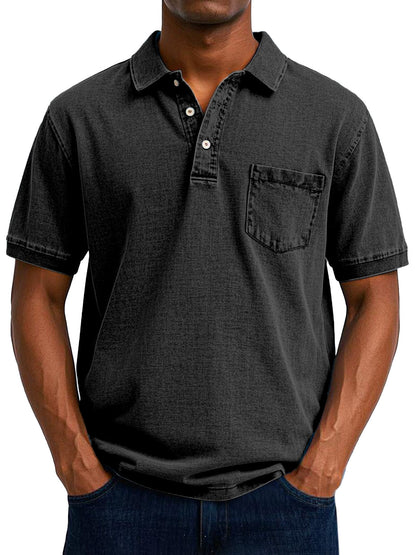 Relaxed Vintage Style Polo Shirt