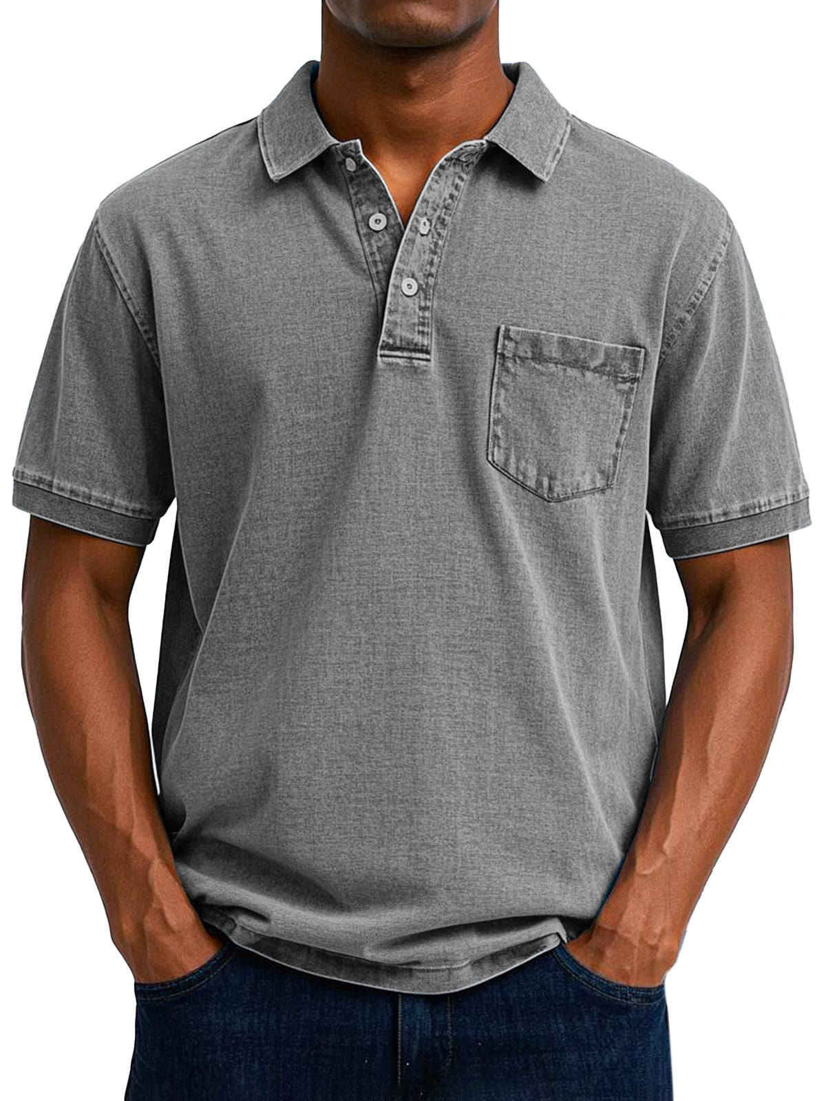 Relaxed Vintage Style Polo Shirt