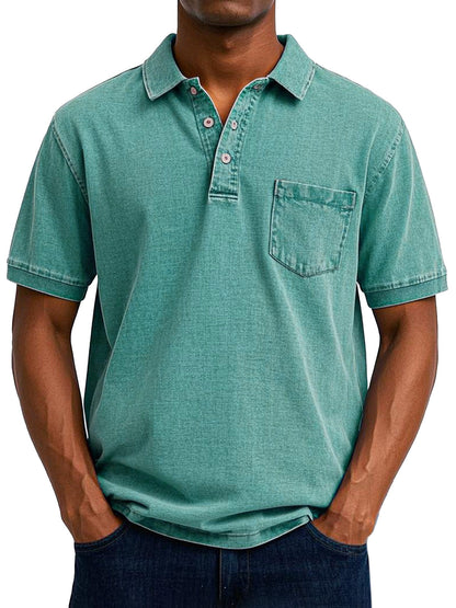 Relaxed Vintage Style Polo Shirt