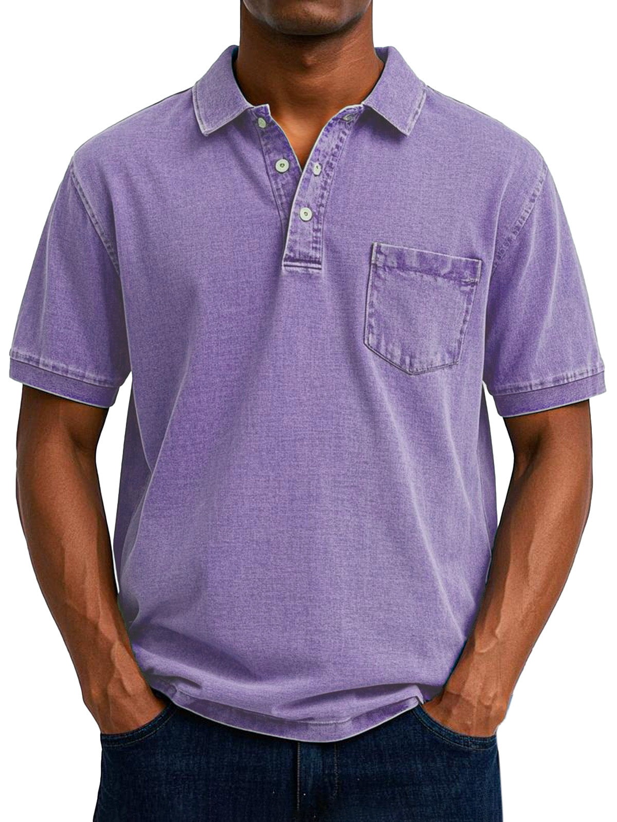 Relaxed Vintage Style Polo Shirt