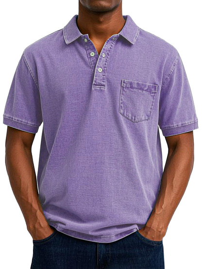 Relaxed Vintage Style Polo Shirt