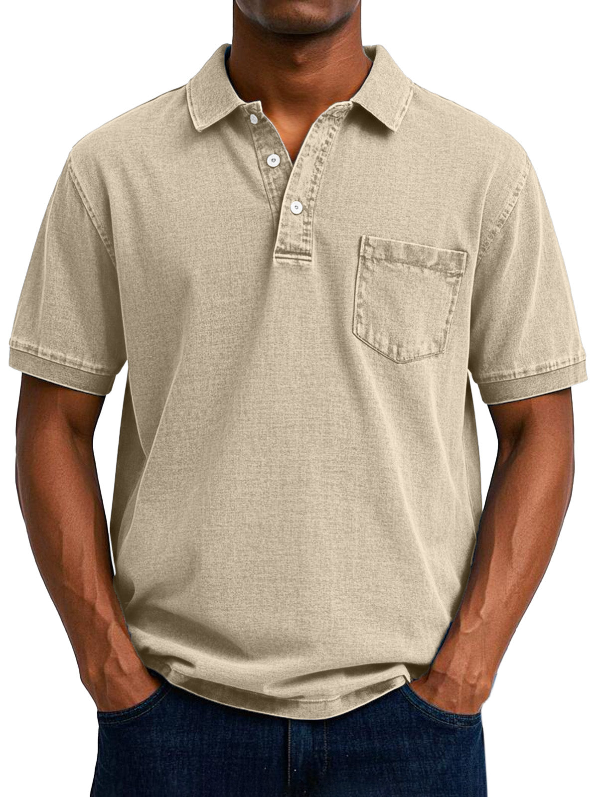 Relaxed Vintage Style Polo Shirt