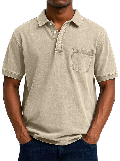 Relaxed Vintage Style Polo Shirt