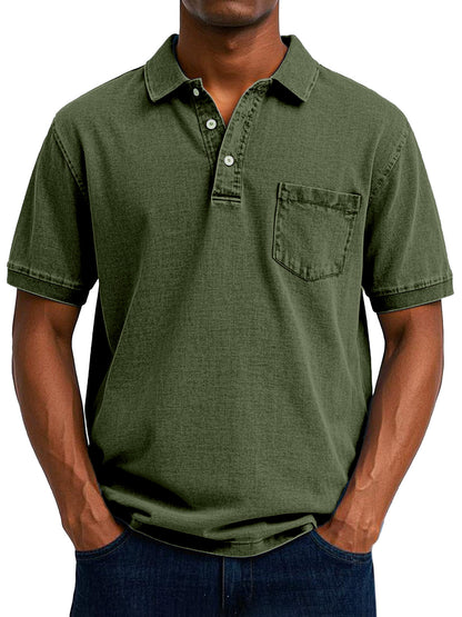 Relaxed Vintage Style Polo Shirt