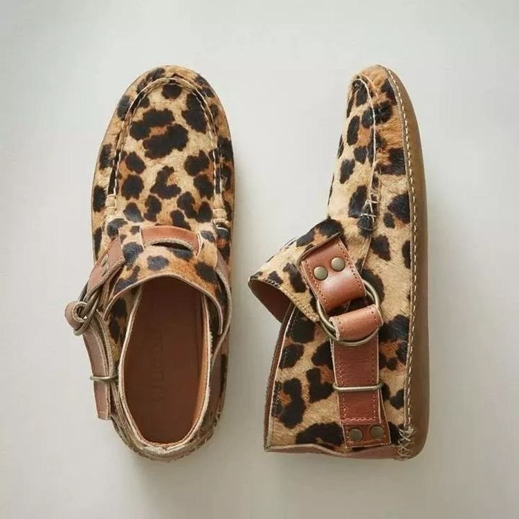Claire | Zapatos sin cordones con diseño artístico de gato para mujer