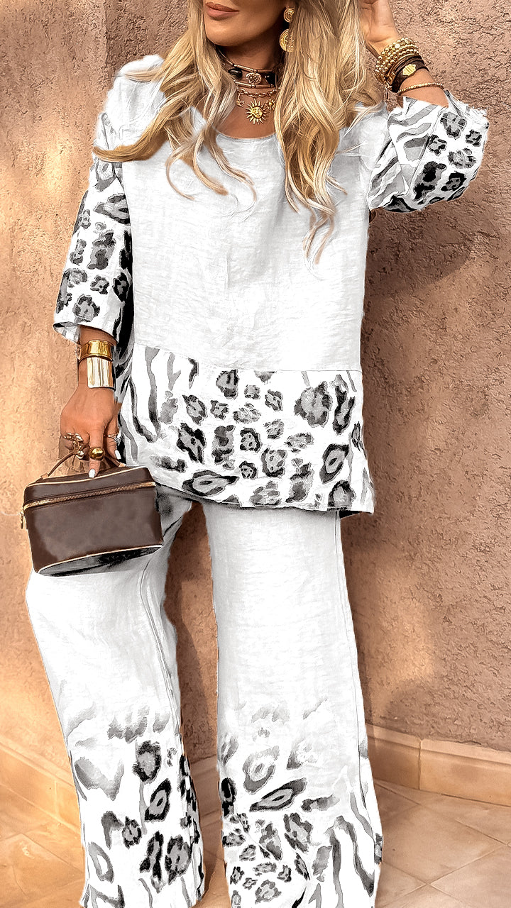 Aislinn | Leopard Print Casual Set
